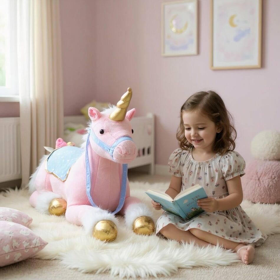 Grote Roze Knuffel Eenhoorn Paard Met Zachte Pluche Speelkameraad De Knuffel