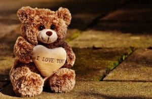 Grote Teddybeer Met Rood Fluwelen Hart Ours Knuffel Avec Coeur De Knuffel