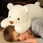Grote Verzwaarde Knuffelbeer Wit Zachte Pluche De Knuffel