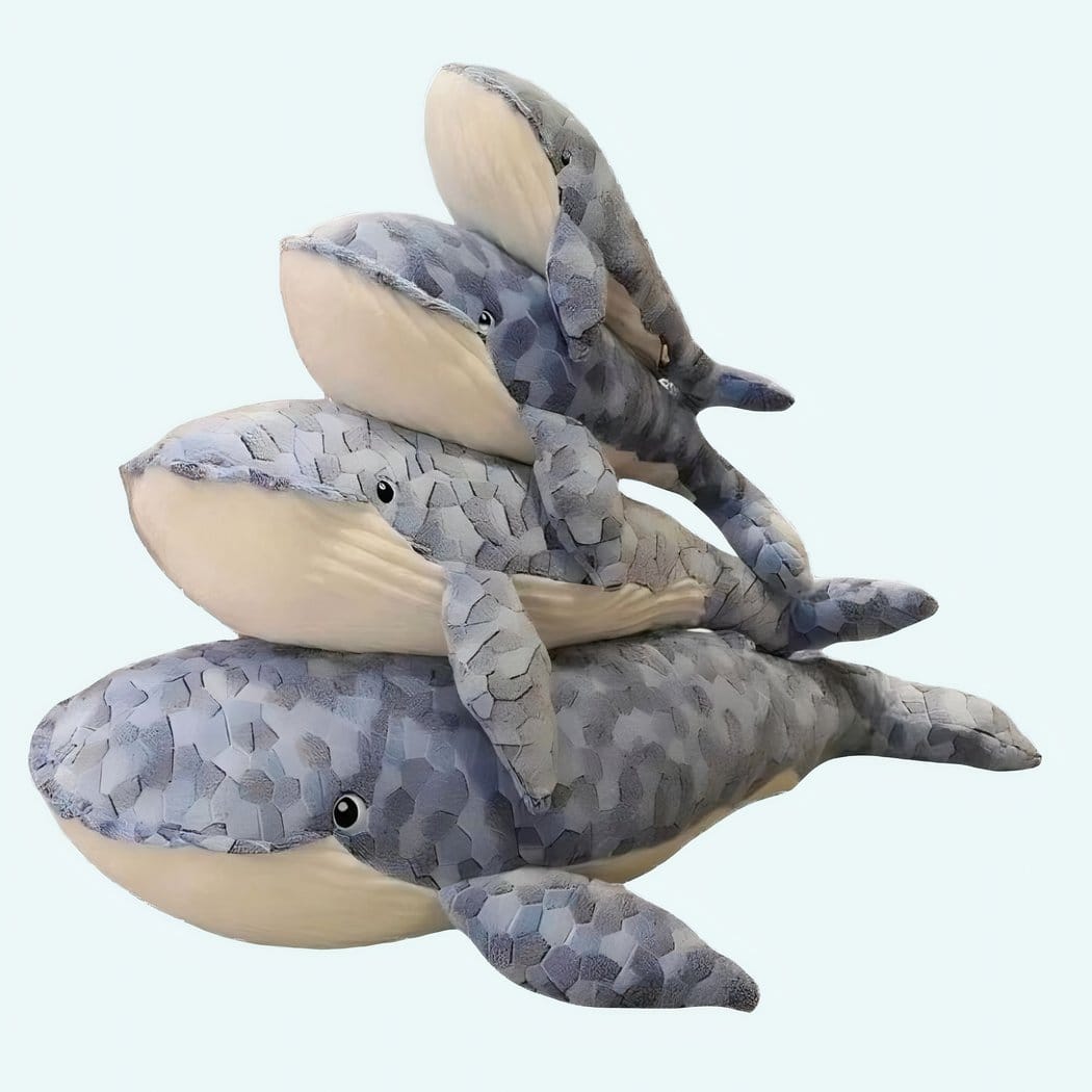 Grote Zachte Knuffel Walvis Mosaïque Blauw Voor Kinderen De Knuffel 50-cm