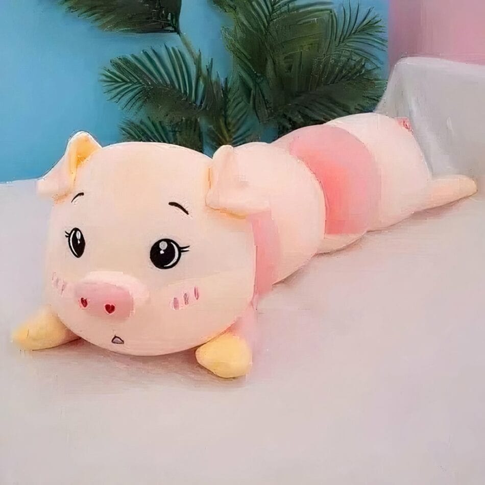 Grote Zachte Varkensvorm Knuffel Kussen Van Katoen De Knuffel