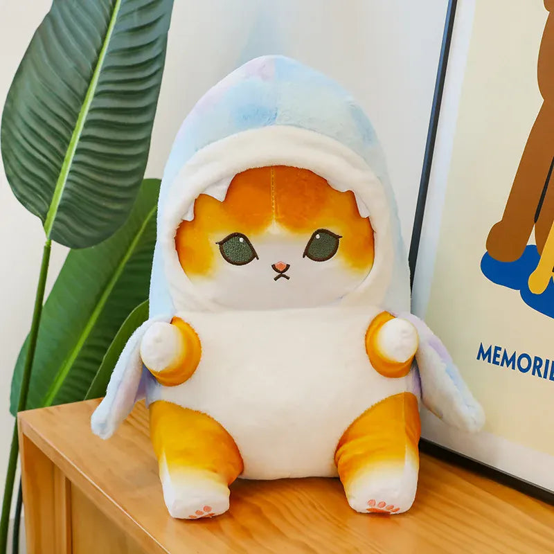 Haai Kat Knuffel | Kawaii Pluche Kitten in Haaienpak De Knuffel Model 3