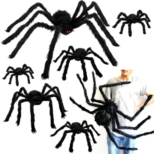 Halloween Spin Knuffel XXL | Pluche Reuzenspin Decoratie tot 200 cm De Knuffel