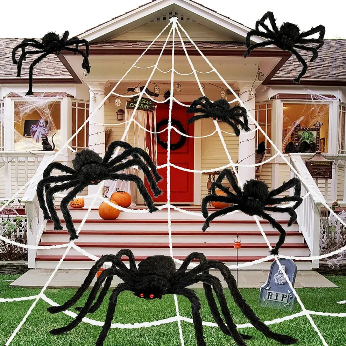 Halloween Spin Knuffel XXL | Pluche Reuzenspin Decoratie tot 200 cm De Knuffel