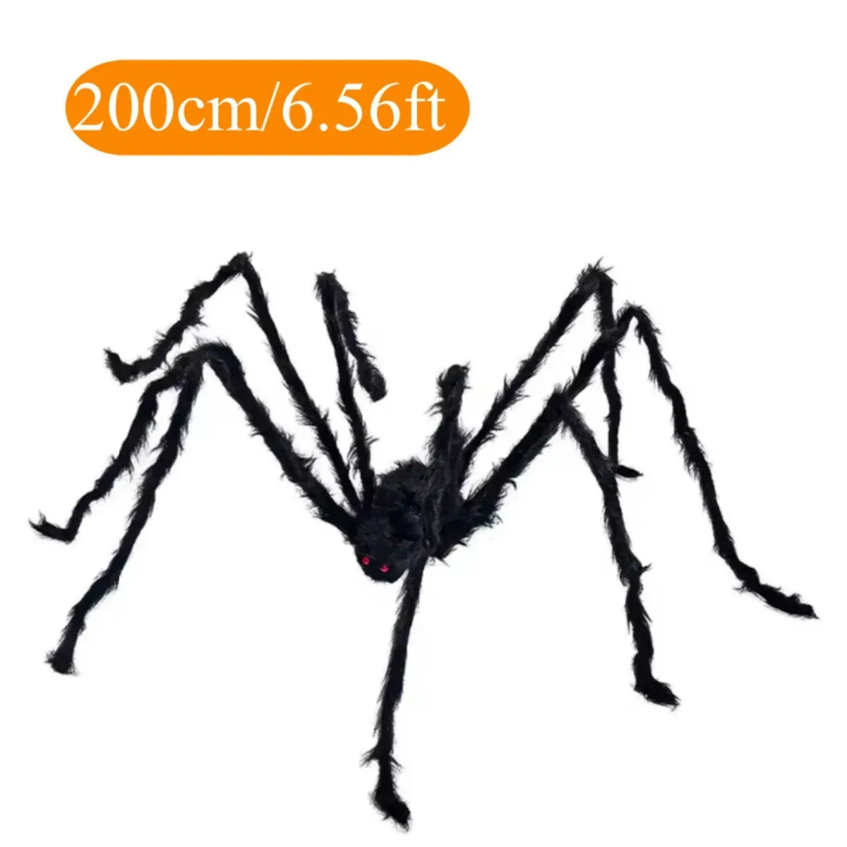 Halloween Spin Knuffel XXL | Pluche Reuzenspin Decoratie tot 200 cm De Knuffel 200 cm