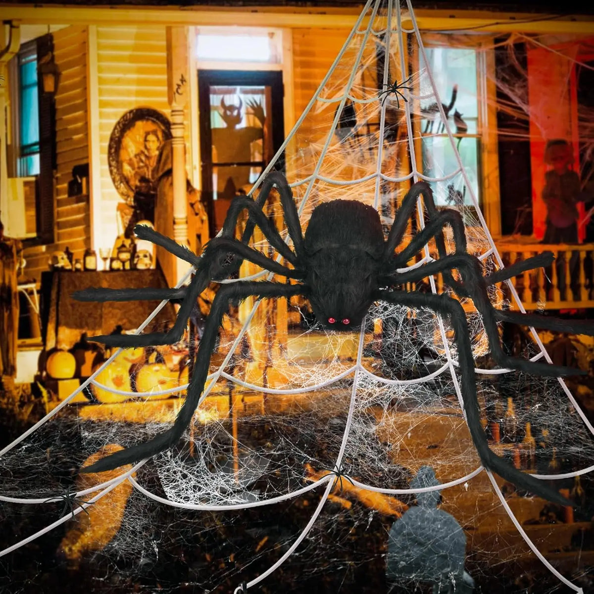 Halloween Spin Knuffel XXL | Pluche Reuzenspin Decoratie tot 200 cm De Knuffel