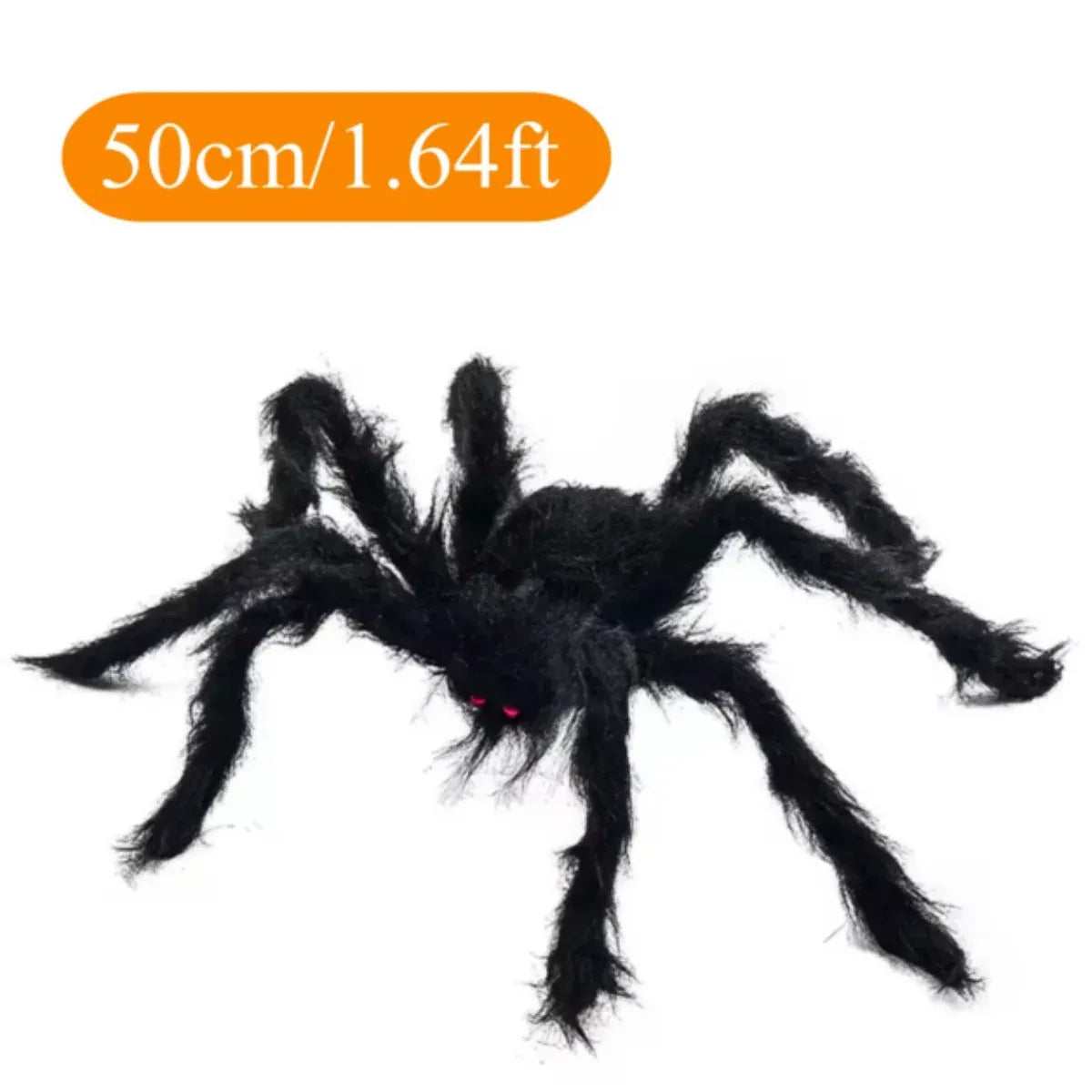 Halloween Spin Knuffel XXL | Pluche Reuzenspin Decoratie tot 200 cm De Knuffel 50 cm