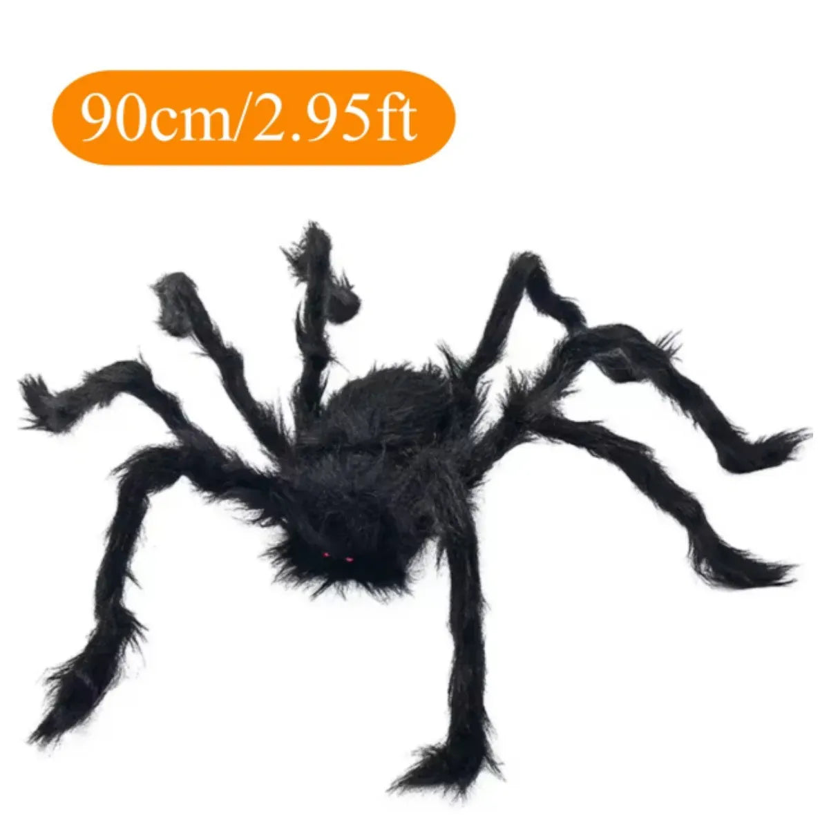 Halloween Spin Knuffel XXL | Pluche Reuzenspin Decoratie tot 200 cm De Knuffel 90 cm