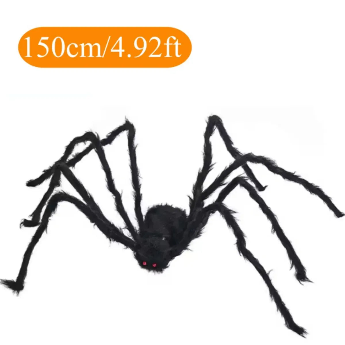 Halloween Spin Knuffel XXL | Pluche Reuzenspin Decoratie tot 200 cm De Knuffel 150 cm