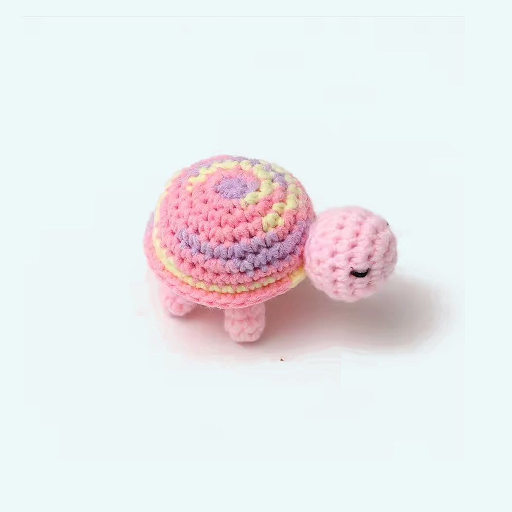 Handgehaakte Schildpad Knuffel Zacht en Uniek De Knuffel roze