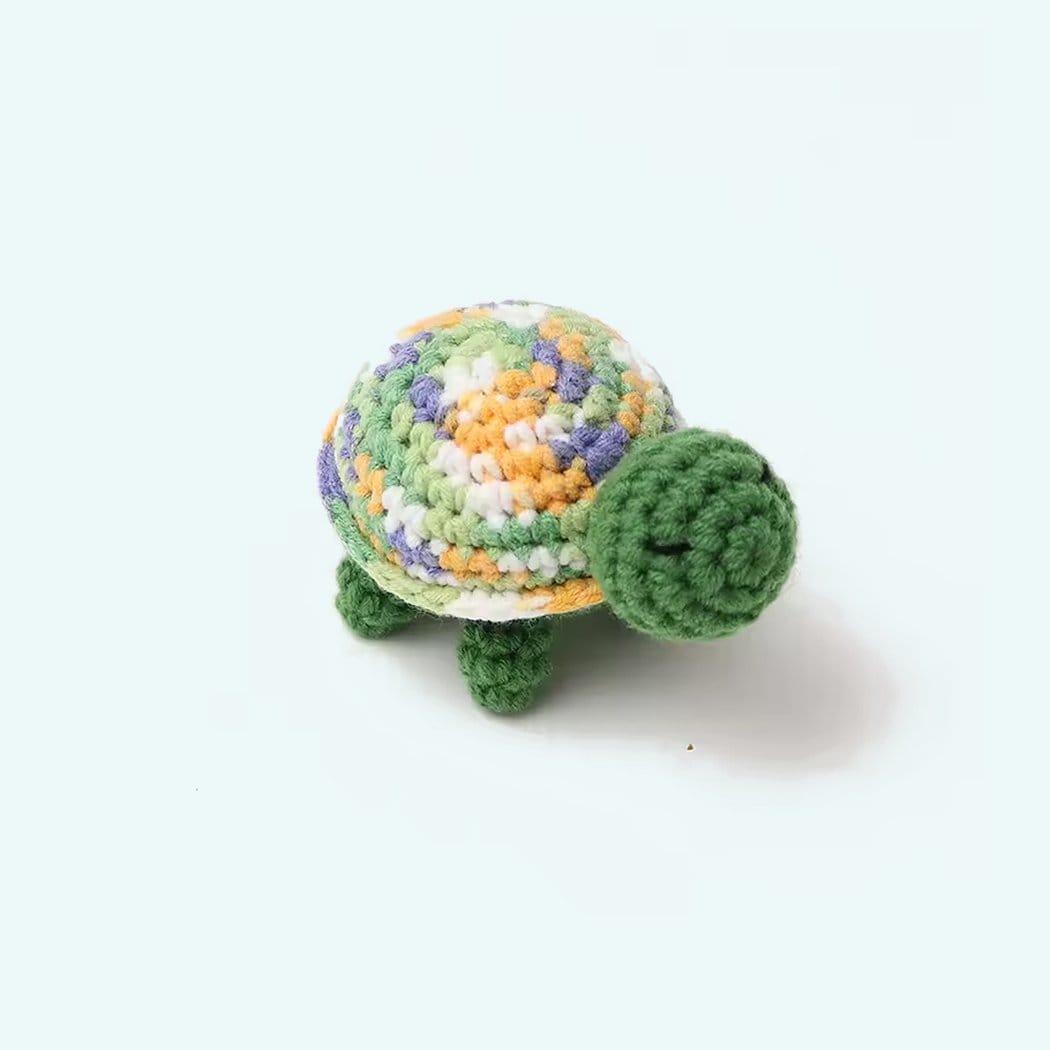 Handgehaakte Schildpad Knuffel Zacht en Uniek De Knuffel donkergroen