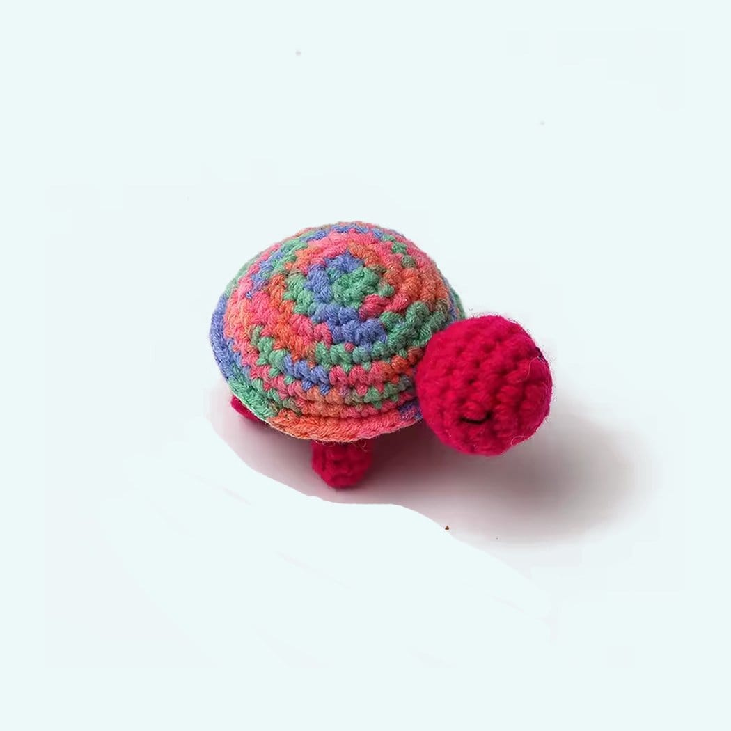 Handgehaakte Schildpad Knuffel Zacht en Uniek De Knuffel rood