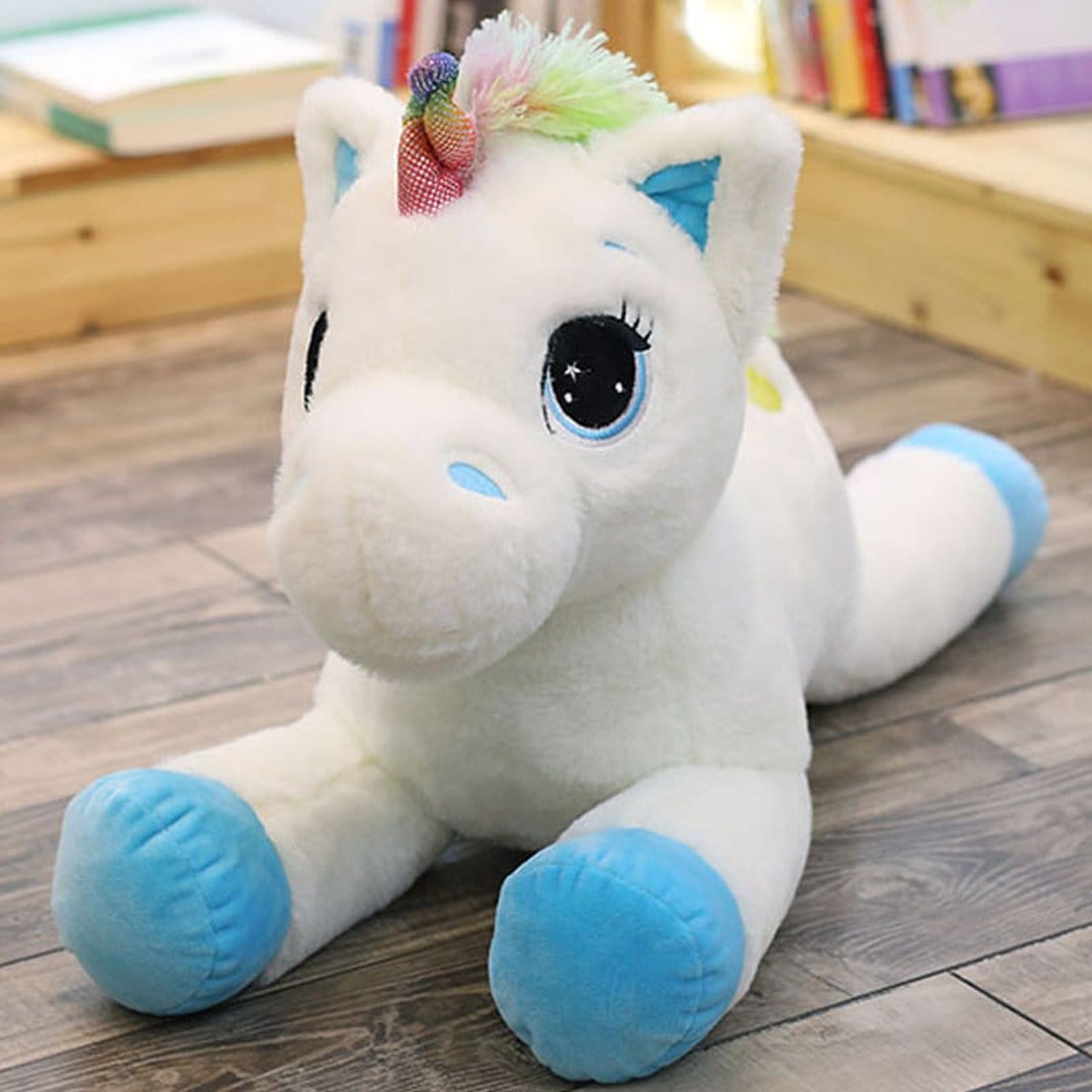 Handgemaakte Eenhoorn Knuffel Schattig Voor Troost en Decoratie De Knuffel wit / 60cm