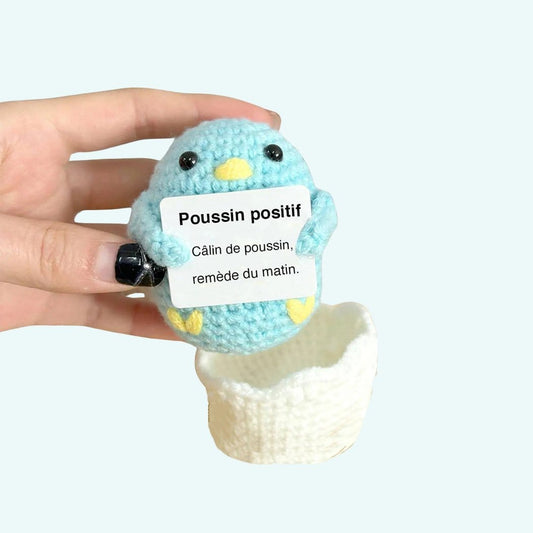 Handgemaakte Gehaakte Knuffel Kuikentje Zacht En Troost De Knuffel blauw