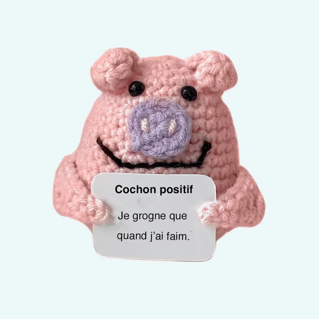 Handgemaakte Gehaakte Positieve Varken Knuffel De Knuffel roze