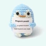Handgemaakte Haakpinguin Knuffel Positieve Bureauformaat De Knuffel