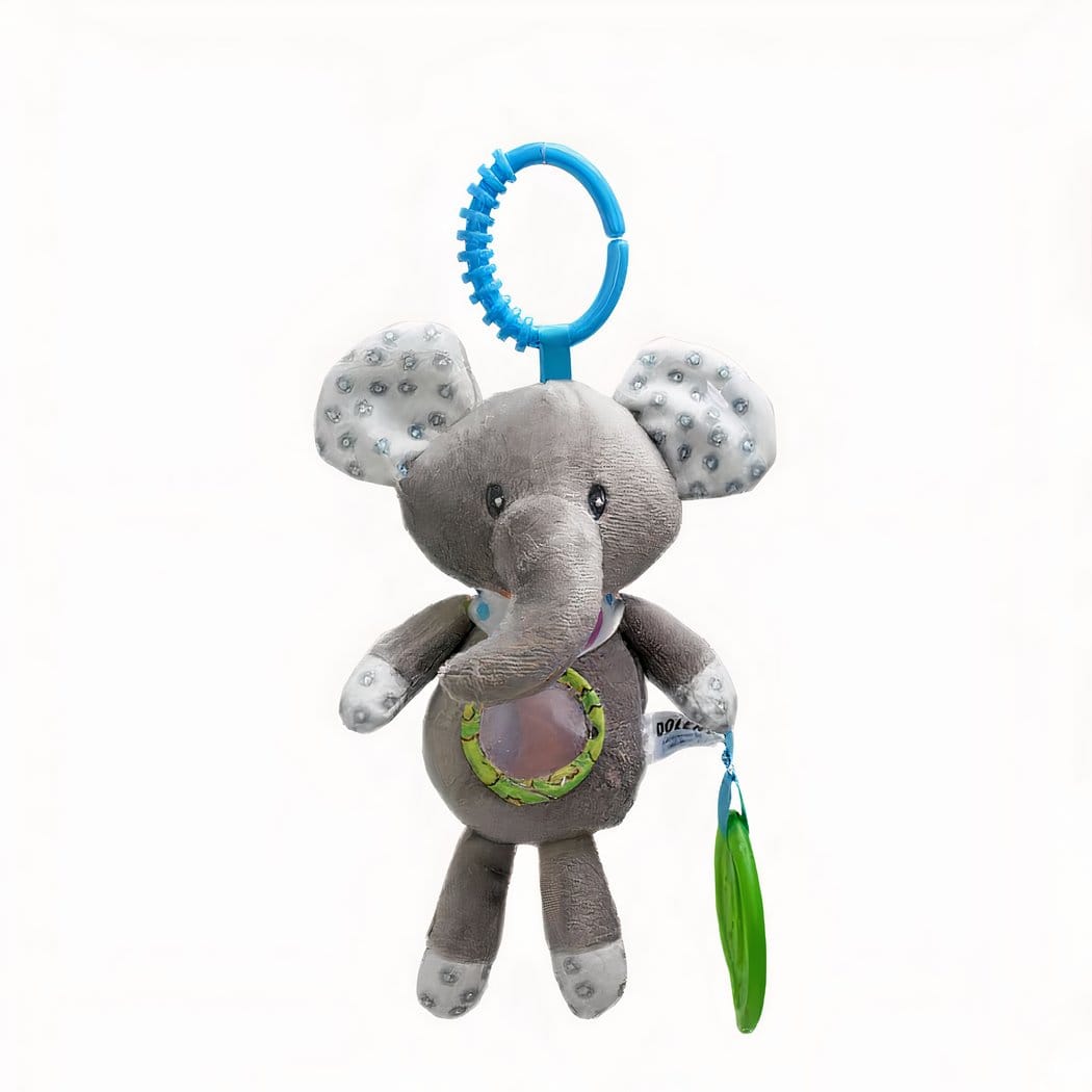 Hangende Knuffel voor Baby's met Bevestiging aan Wandelwagen De Knuffel olifant