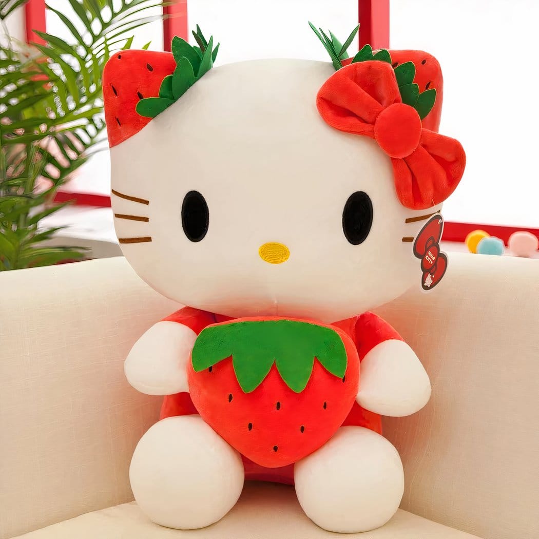 Hello Kitty Aardbei Knuffel 45 cm Kawaii Troostknuffel De Knuffel rood