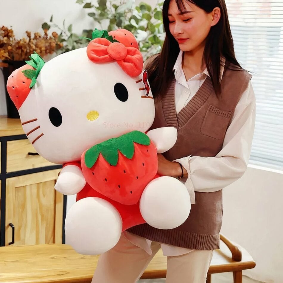 Hello Kitty Aardbei Knuffel 45 cm Kawaii Troostknuffel De Knuffel