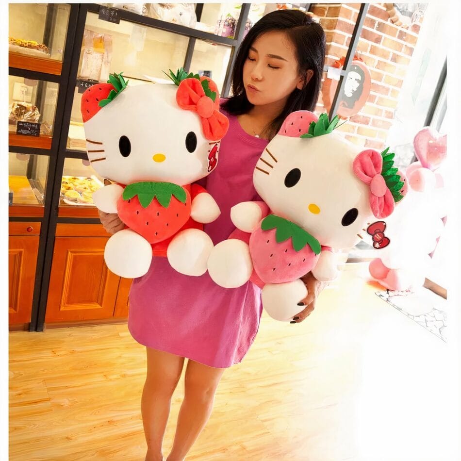 Hello Kitty Aardbei Knuffel 45 cm Kawaii Troostknuffel De Knuffel