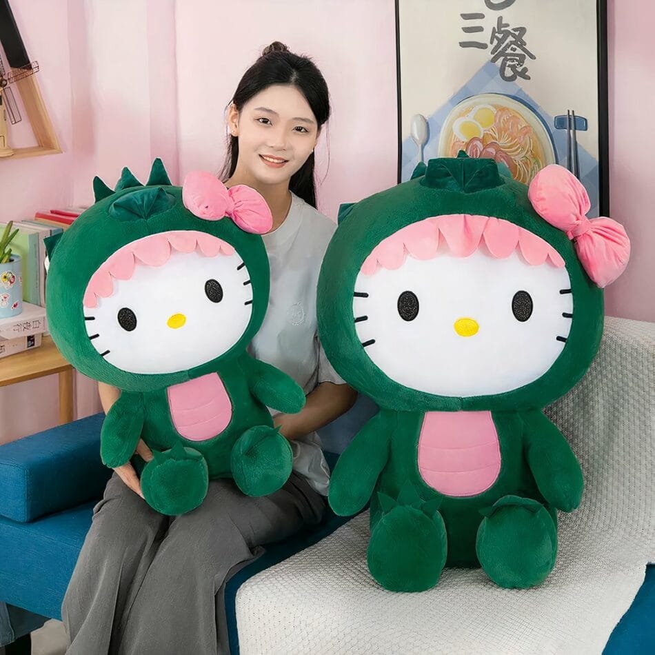 Hello Kitty Dinosaurus Knuffel 50 cm en 65 cm XXL De Knuffel