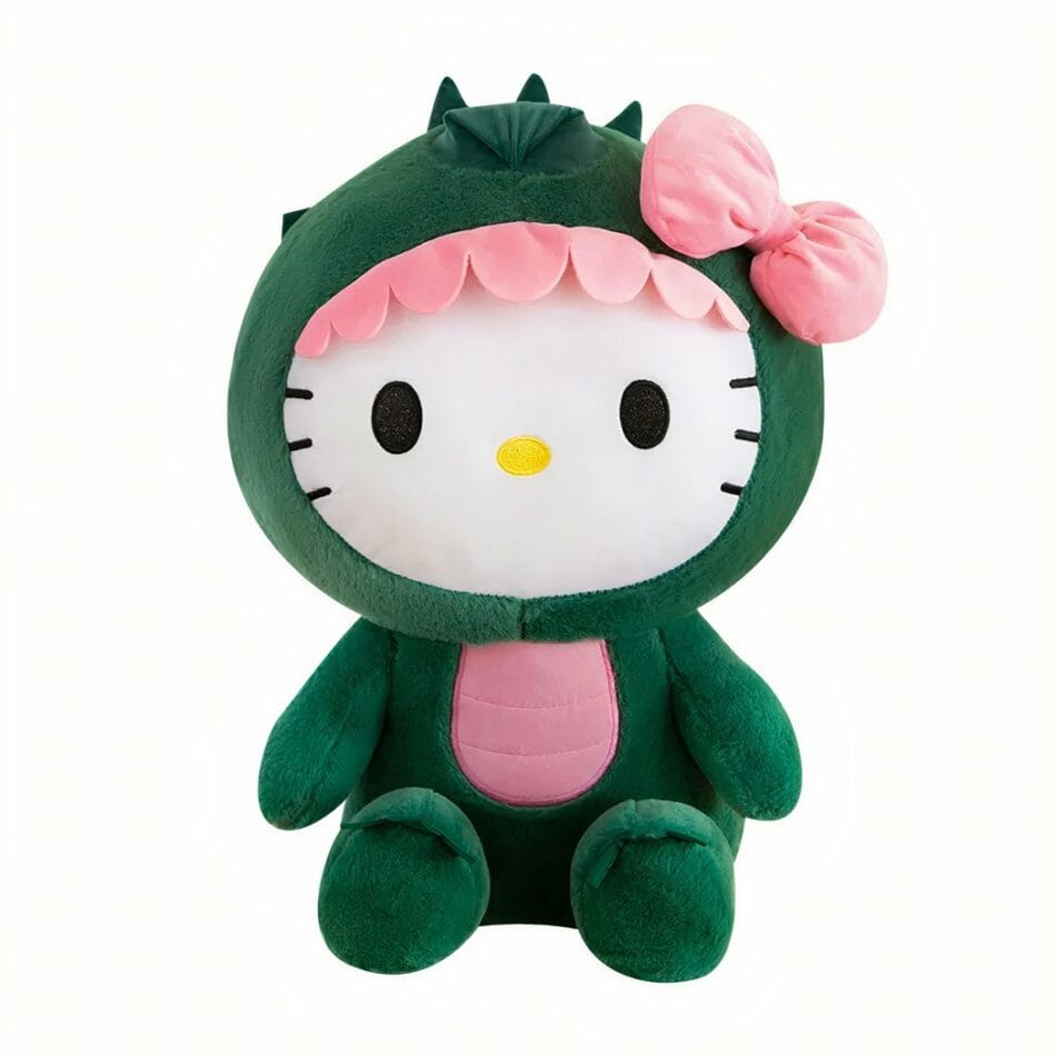 Hello Kitty Dinosaurus Knuffel 50 cm en 65 cm XXL De Knuffel