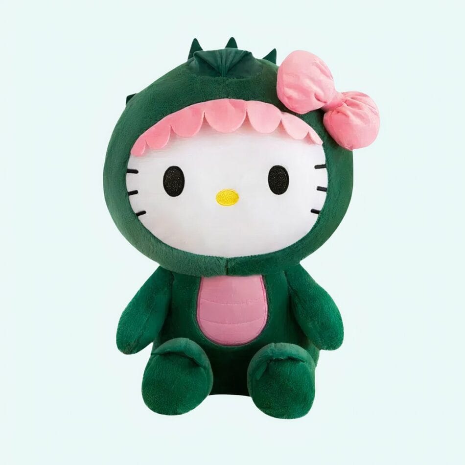 Hello Kitty Dinosaurus Knuffel 50 cm en 65 cm XXL De Knuffel