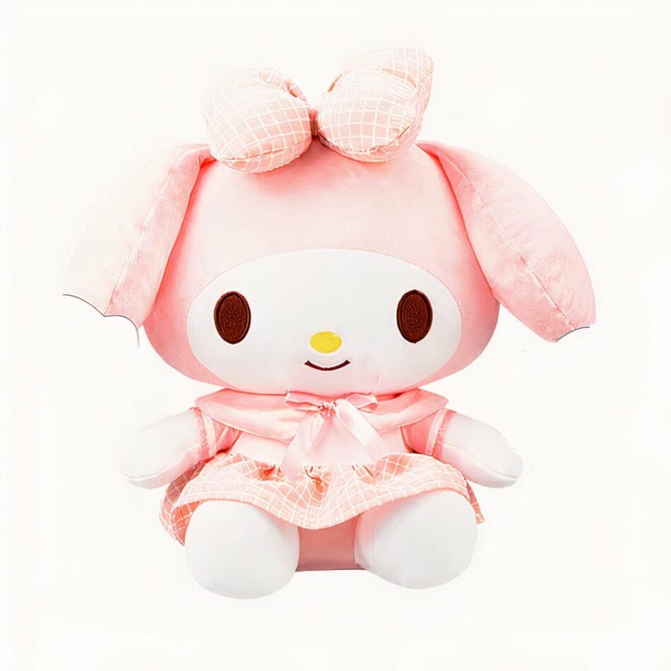 Hello Kitty Knuffel 33 cm in Roze en Blauwe Uniform De Knuffel