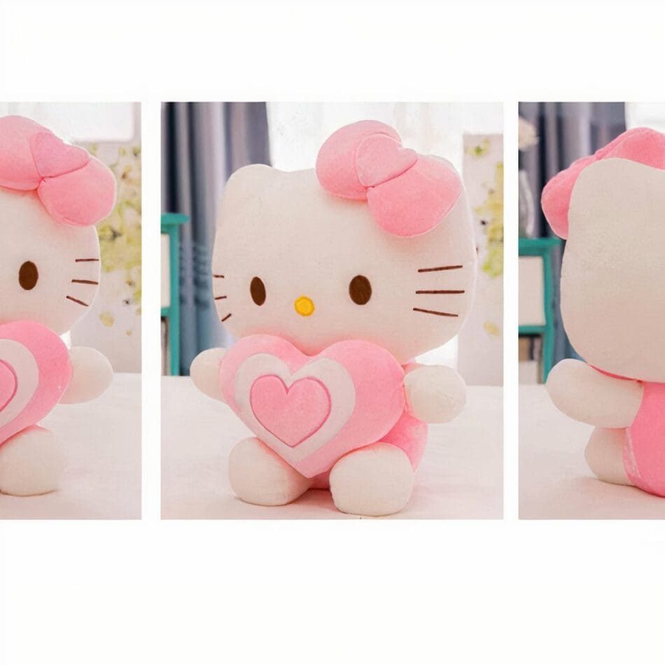 Hello Kitty Knuffel Met Geborduurd Hartje Op De Borst De Knuffel