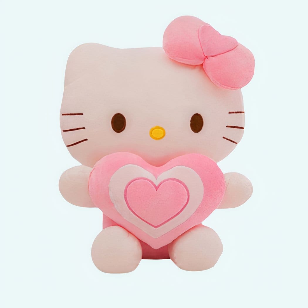 Hello Kitty Knuffel Met Geborduurd Hartje Op De Borst De Knuffel