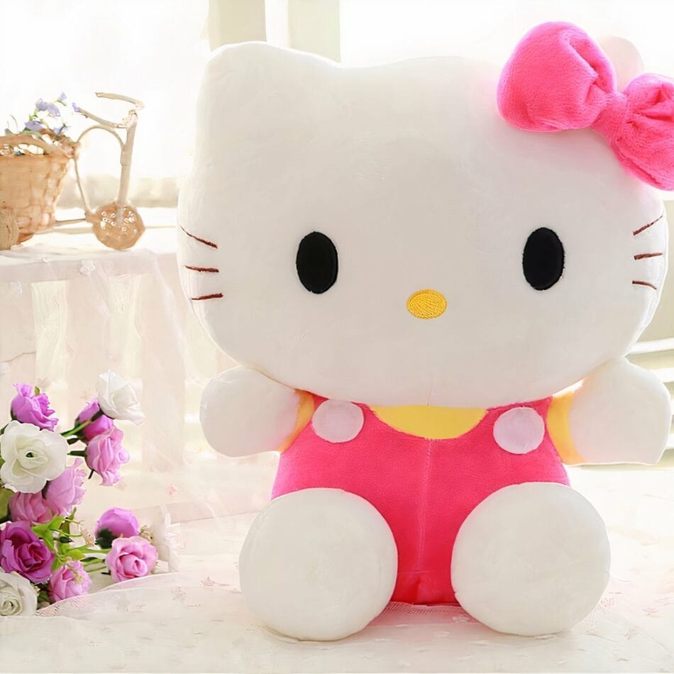 Hello Kitty Knuffel Roze Met Grote Strik En Zachte Textuur De Knuffel