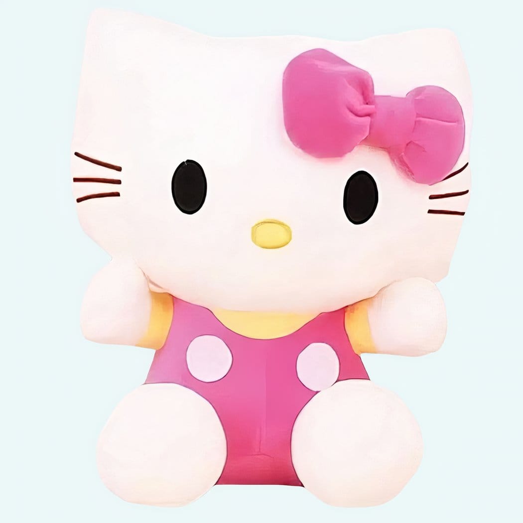 Hello Kitty Knuffel Roze Met Grote Strik En Zachte Textuur De Knuffel