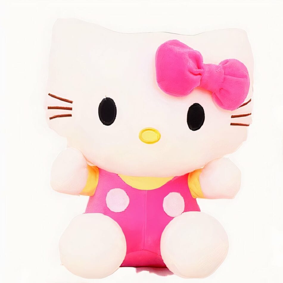 Hello Kitty Knuffel Roze Met Grote Strik En Zachte Textuur De Knuffel