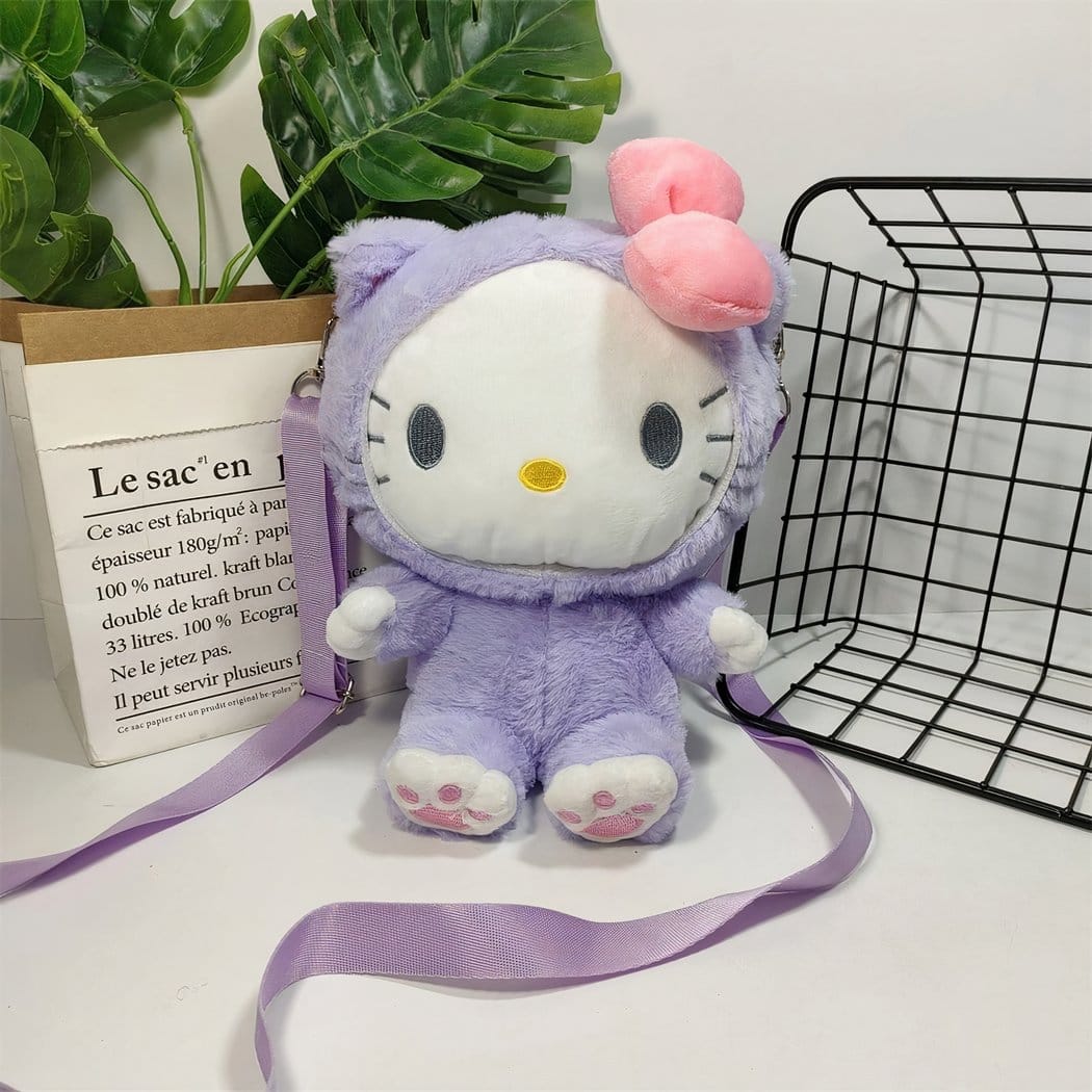 Hello Kitty Knuffel Rugzak Met Hartvormig Ontwerp Voor Meisjes De Knuffel paars
