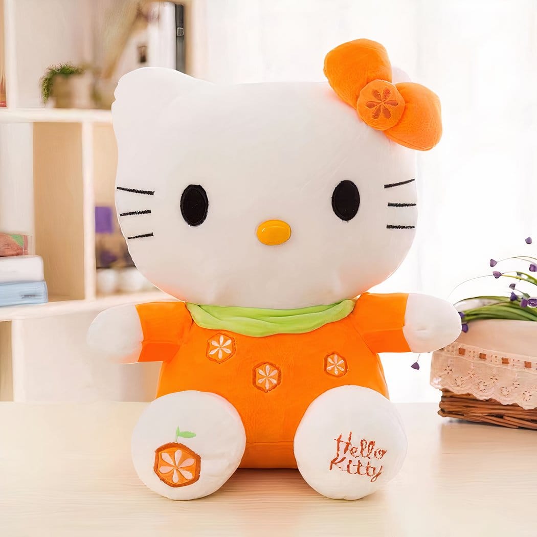 Hello Kitty Knuffel Tout Mignonne Zachte Decor voor Meisjeskamer De Knuffel oranje