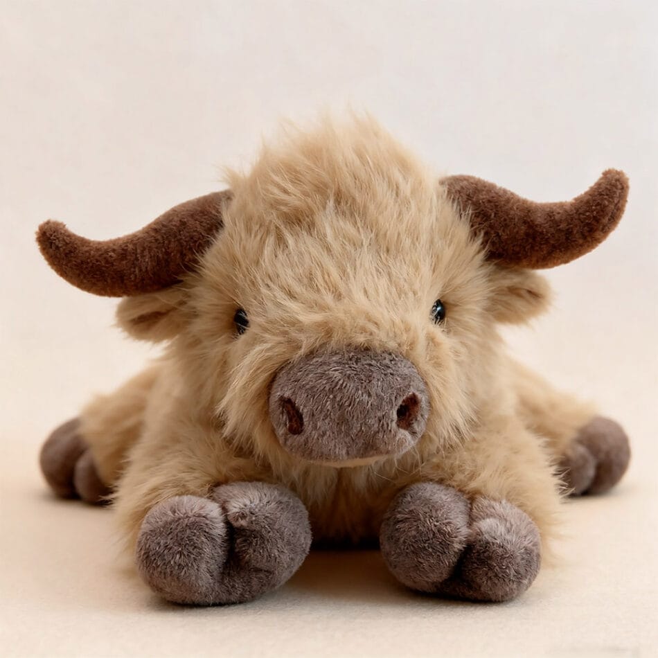 Highland Koe Verzwaarde Knuffel Met Warmte En Diepe Druk De Knuffel