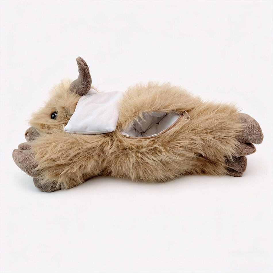 Highland Koe Verzwaarde Knuffel Met Warmte En Diepe Druk De Knuffel