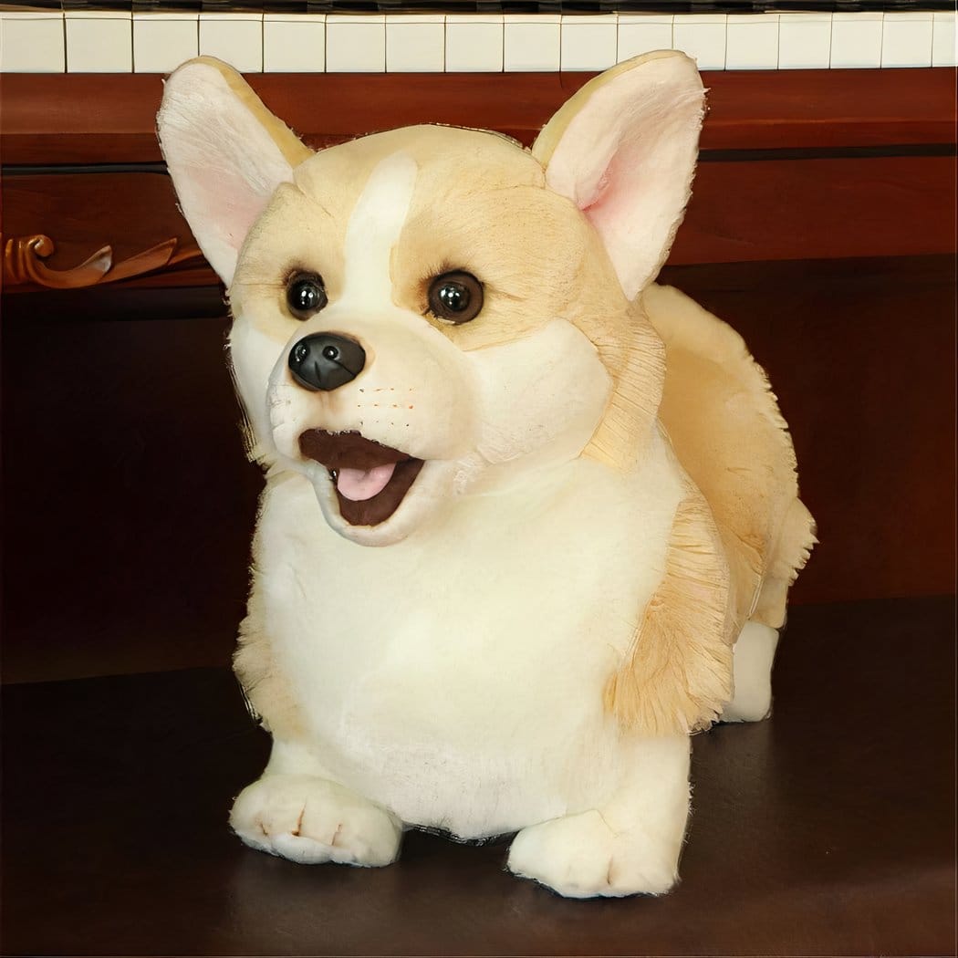 Hondvormige Knuffel Zachte Gezelschap Voor Kinderen De Knuffel beige