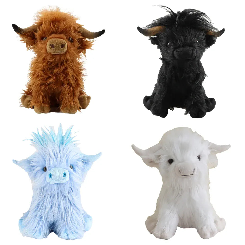 Hooglander Knuffel Crème 25 cm | Pluche Schotse Koe De Knuffel