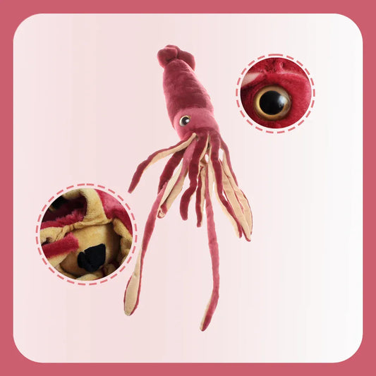Inktvis Knuffel 75 cm | Grote Pluche Pijlinktvis De Knuffel