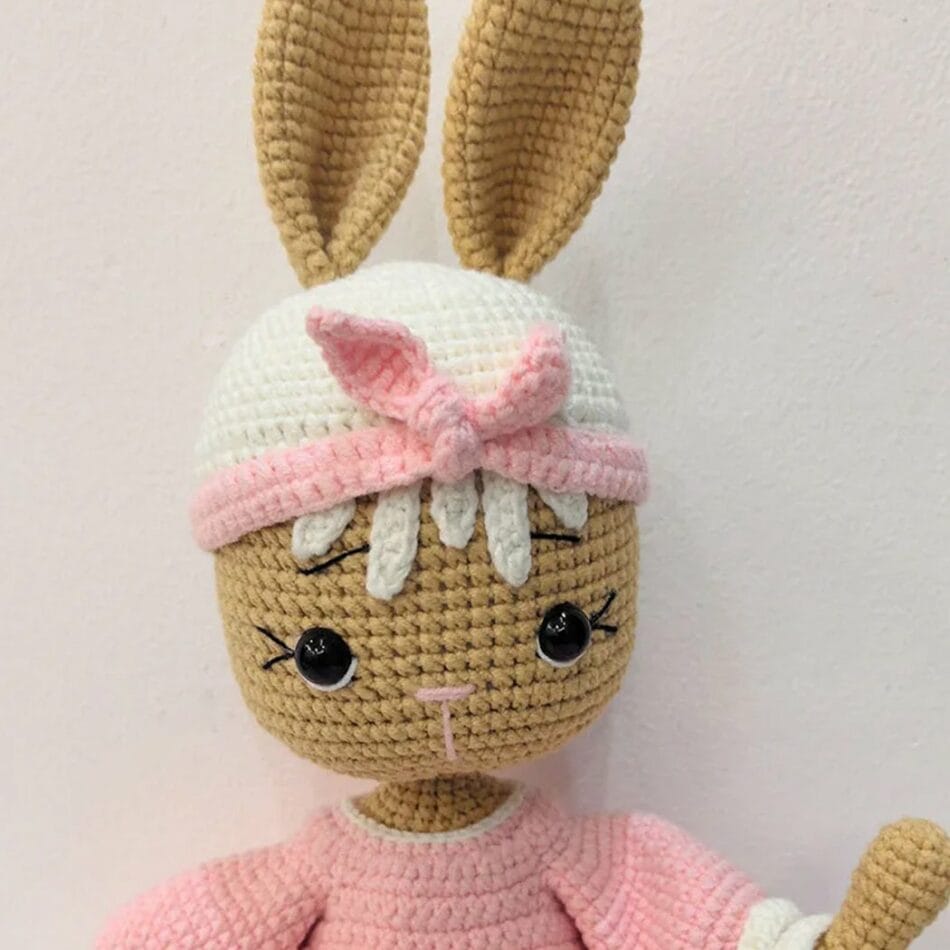 Katoenen Knuffel Konijn Crochet Coquette Handgemaakt De Knuffel