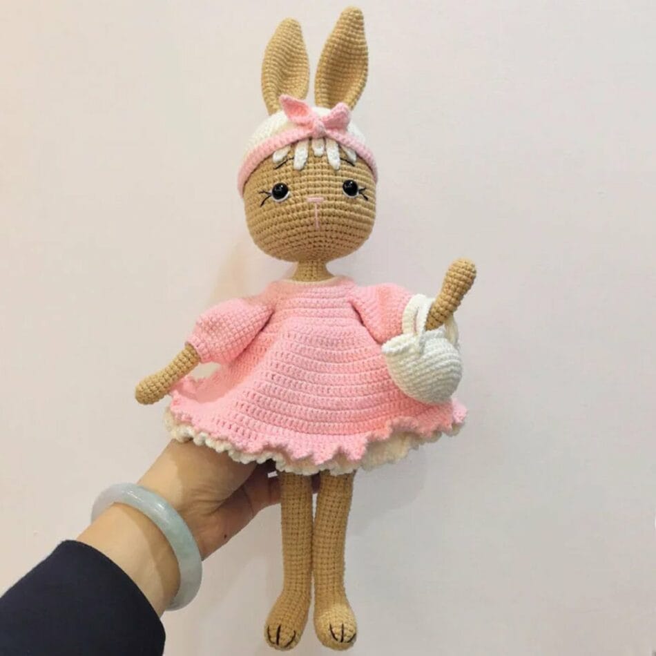 Katoenen Knuffel Konijn Crochet Coquette Handgemaakt De Knuffel