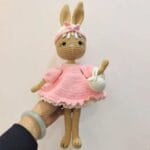 Katoenen Knuffel Konijn Crochet Coquette Handgemaakt De Knuffel