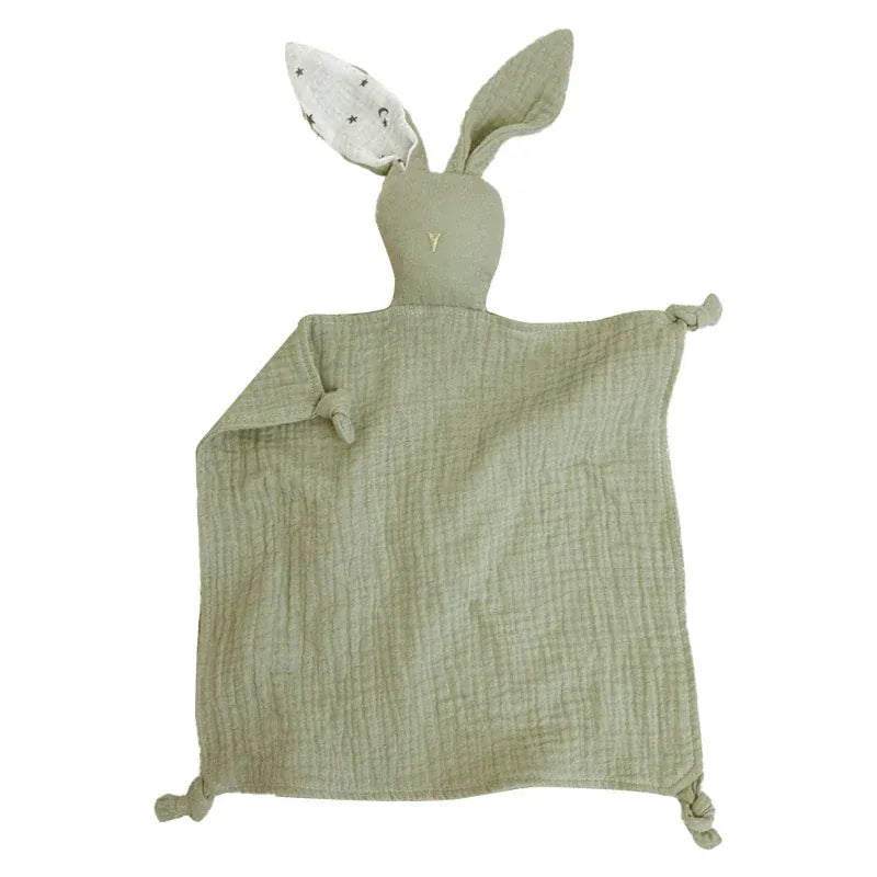 Katoenen Slabbet met Knuffelkonijn De Knuffel rabbit A2-30x30cm
