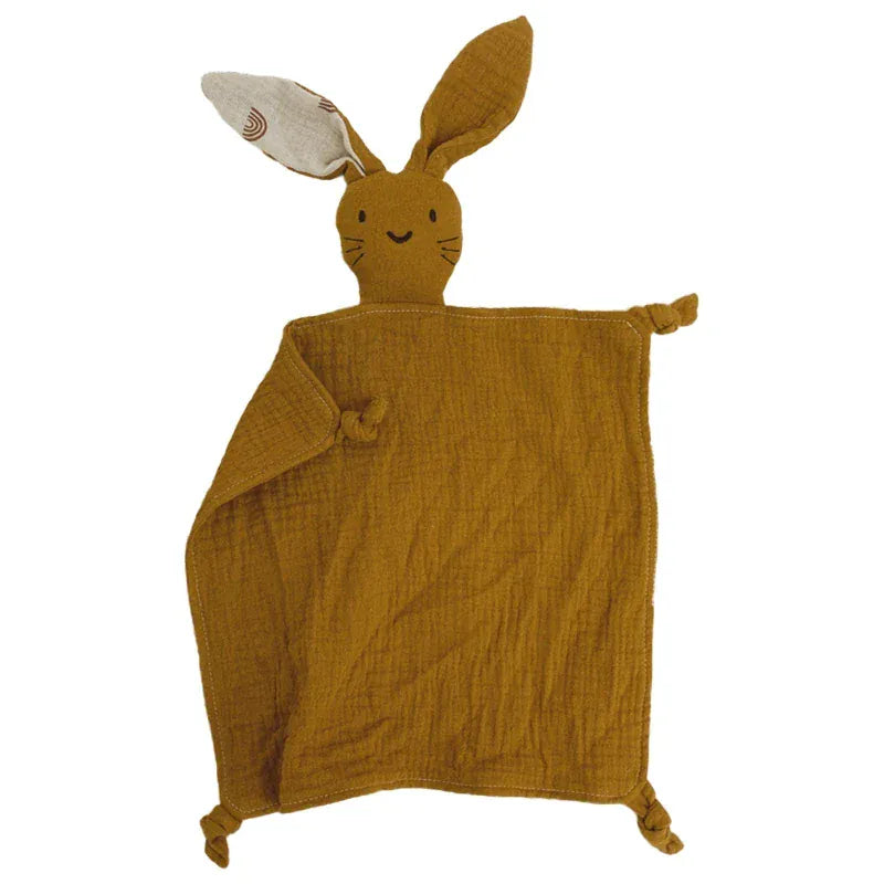 Katoenen Slabbet met Knuffelkonijn De Knuffel rabbit A8-30x30cm