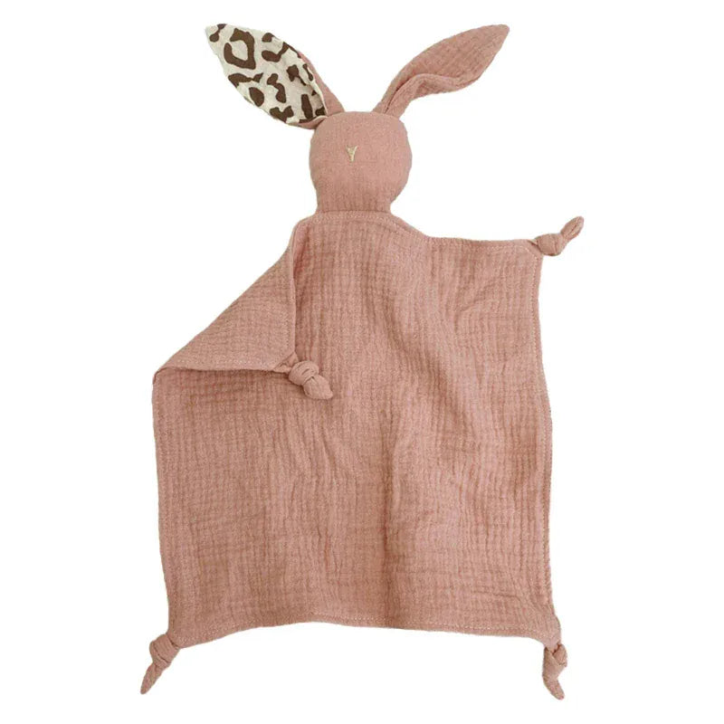 Katoenen Slabbet met Knuffelkonijn De Knuffel rabbit A3-30x30cm