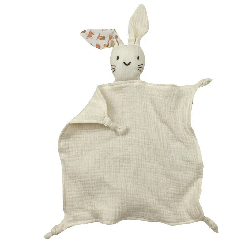 Katoenen Slabbet met Knuffelkonijn De Knuffel rabbit A13-30x30cm