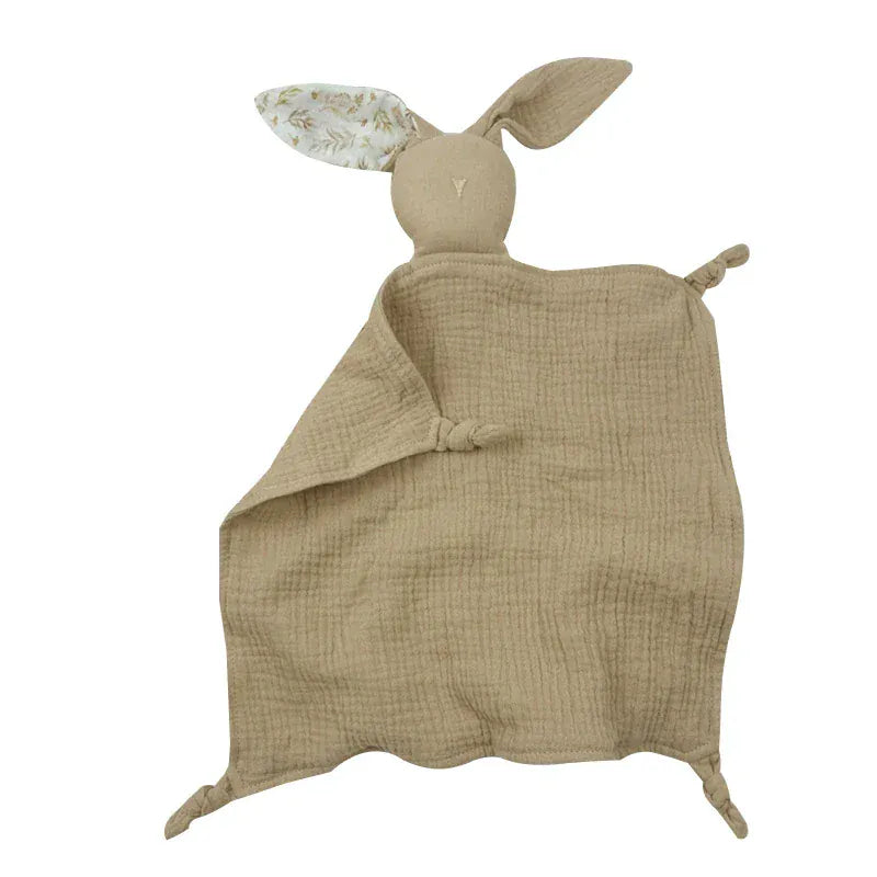 Katoenen Slabbet met Knuffelkonijn De Knuffel rabbit A12-30x30cm