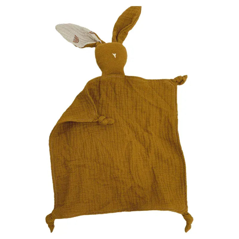 Katoenen Slabbet met Knuffelkonijn De Knuffel rabbit A6-30x30cm