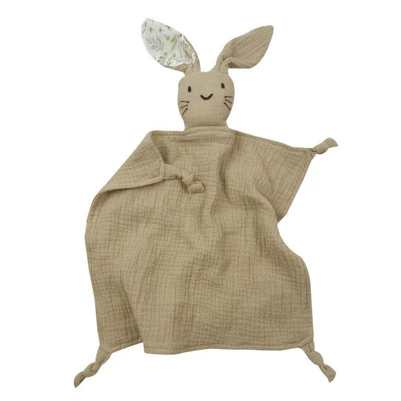 Katoenen Slabbet met Knuffelkonijn De Knuffel rabbit A15-30x30cm